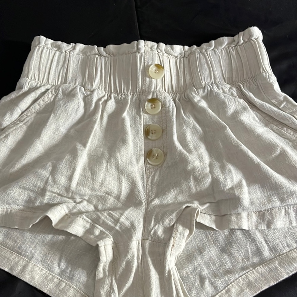White- Button down shorts- teen girls-